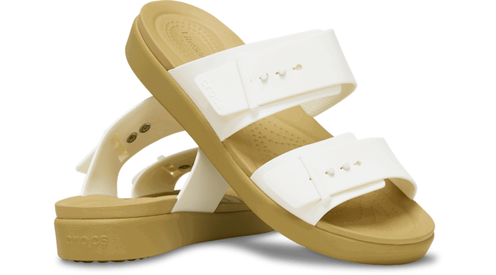 Tenisky a topánky Crocs Brooklyn Buckle Low Sandals Biela | 211215-00O, 1