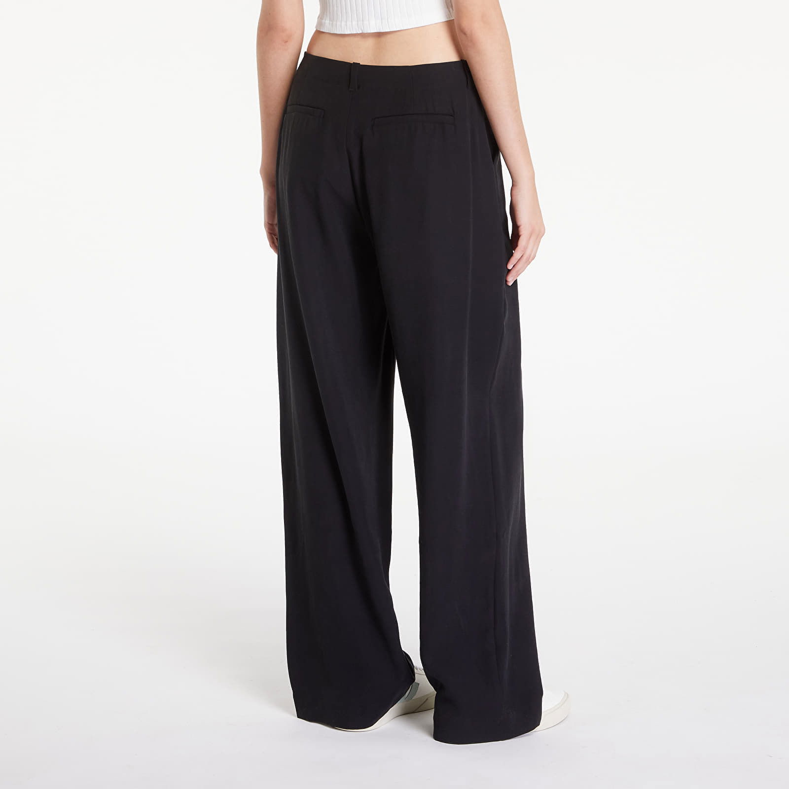 Viscose Relaxed Chino Pants Black