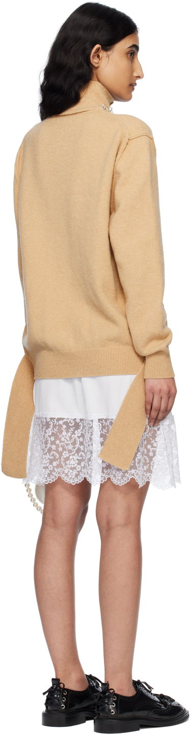 Šaty Simone Rocha Simone Rocha Embellished Window Zip Cardigan Béžová | LMK4BW 0660, 2