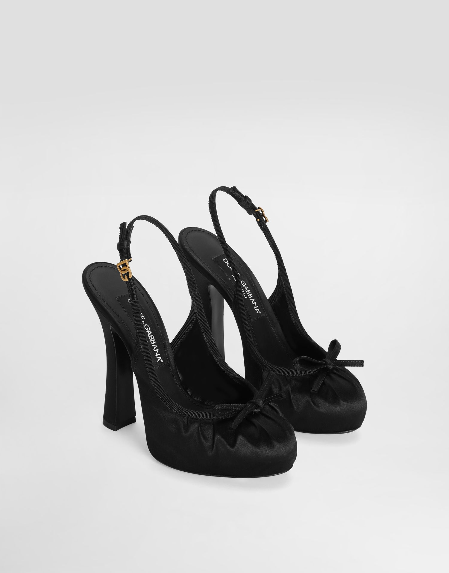 Doplnky Dolce & Gabbana Dolce & Gabbana Satin Slingback Pumps Čierna | CG0927AD1608B956, 1