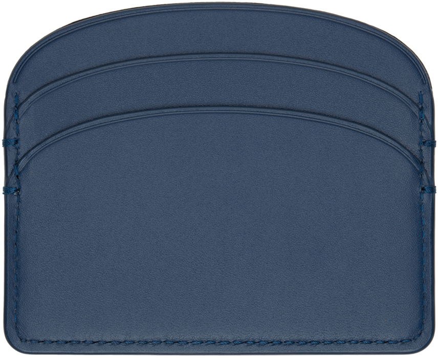 Navy Demi-Lune Card Holder