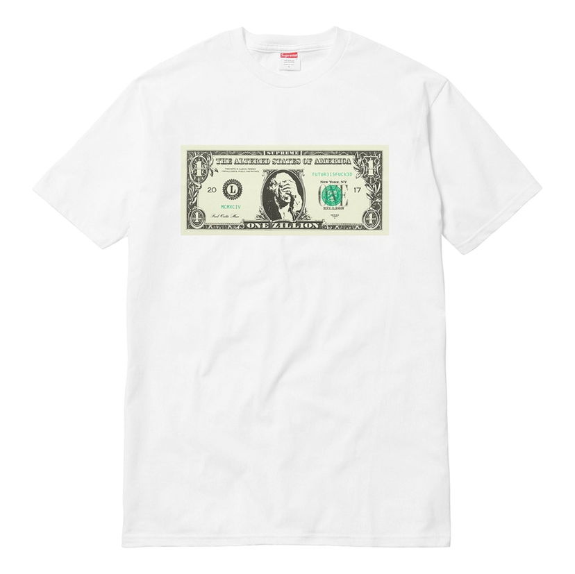 Tričko Supreme FW17 Dollar Print T-Shirt Biela | SUP-SS18-544