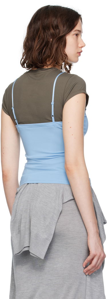 Tielko Acne Studios Acne Studios Layered T-Shirt with Lace Trim Modrá | AL0458-, 2