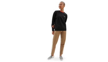Mikina Vans Flying V Boyfriend Fit Crew Sweater Čierna | VN0A5AQ1BLK, 4