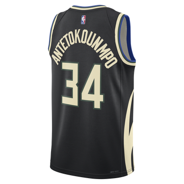 Dres Jordan Dri-FIT NBA Milwaukee Bucks Statement Edition 2022 Swingman Jersey Čierna | DO9533-010, 3