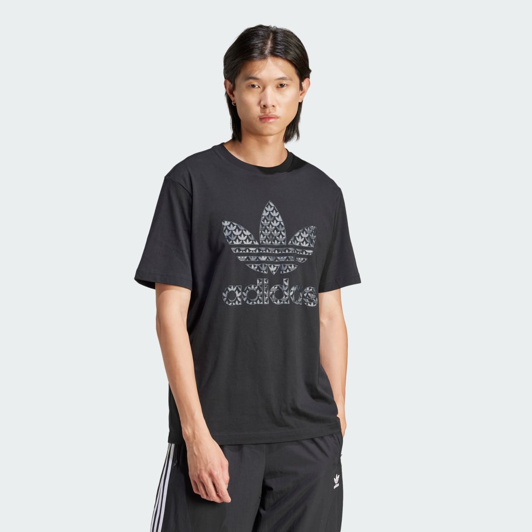 Tričko adidas Originals Classic Monogram Graphic Tee Čierna | IS0176, 1