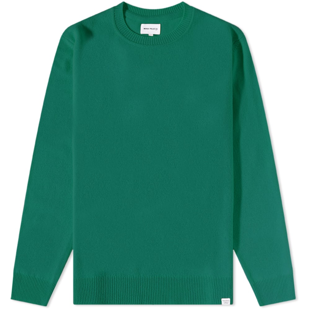 Sveter NORSE PROJECTS Sigfred Lambswool Crew Knit Zelené | N45-0345-8082, 0