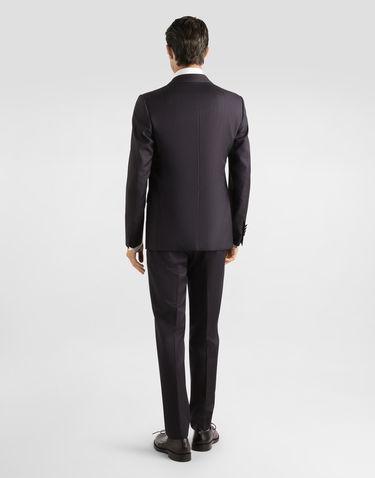 Bunda Dolce & Gabbana Double-breasted Sicilia Light Pinstriped Wool Jacket Navy | G2TV8TFR227S8052, 2