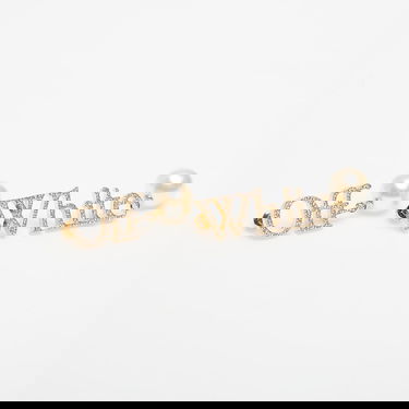 Náušnice Off-White Off-White Logo Earrings with Pearls and Rhinestones Metalická | OWOD298C99MET0017601, 0