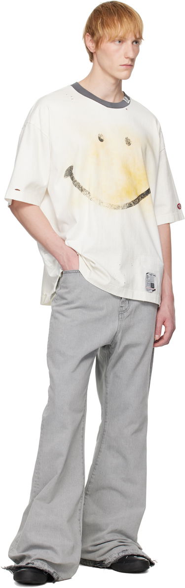 Tričko Maison MIHARA YASUHIRO Maison MIHARA YASUHIRO Smiley Face Printed T-Shirt Biela | J14TS762, 3