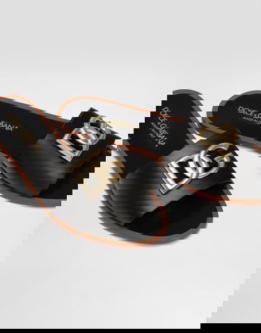 Doplnky Dolce & Gabbana Dolce & Gabbana Calfskin Flat Slides With DG Logo Čierna | CQ0619AW57680999, 3