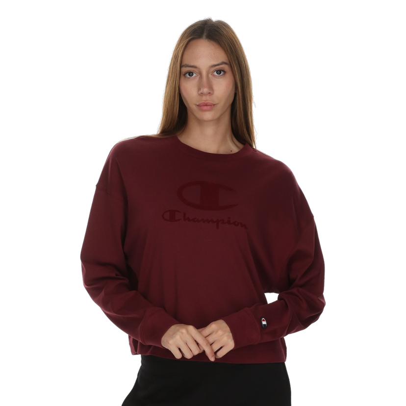 Mikina Champion Long-Sleeve Crewneck Sweatshirt Vínová | 118571-RS513