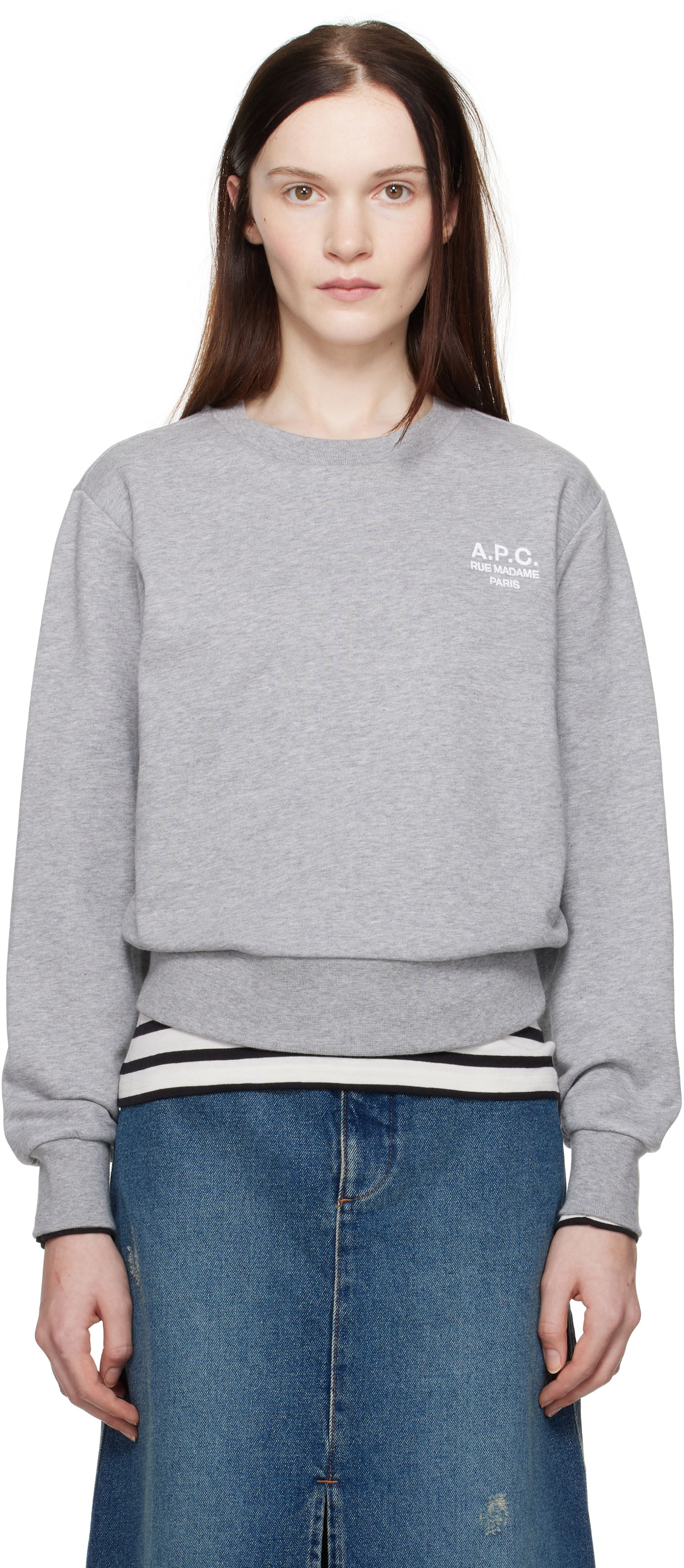Mikina A.P.C. Boxy Sweatshirt Šedá | COHBN-F27915, 0
