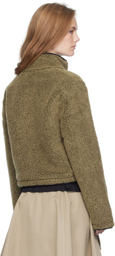 Bunda Burberry Burberry Cropped Fleece Jacket Zelené | 8109274, 2
