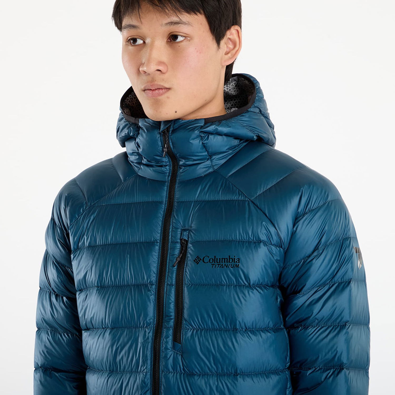 Prešívaná bunda Columbia Arctic Crest™ Down Hooded Jacket Tyrkysová | 2088774429, 1