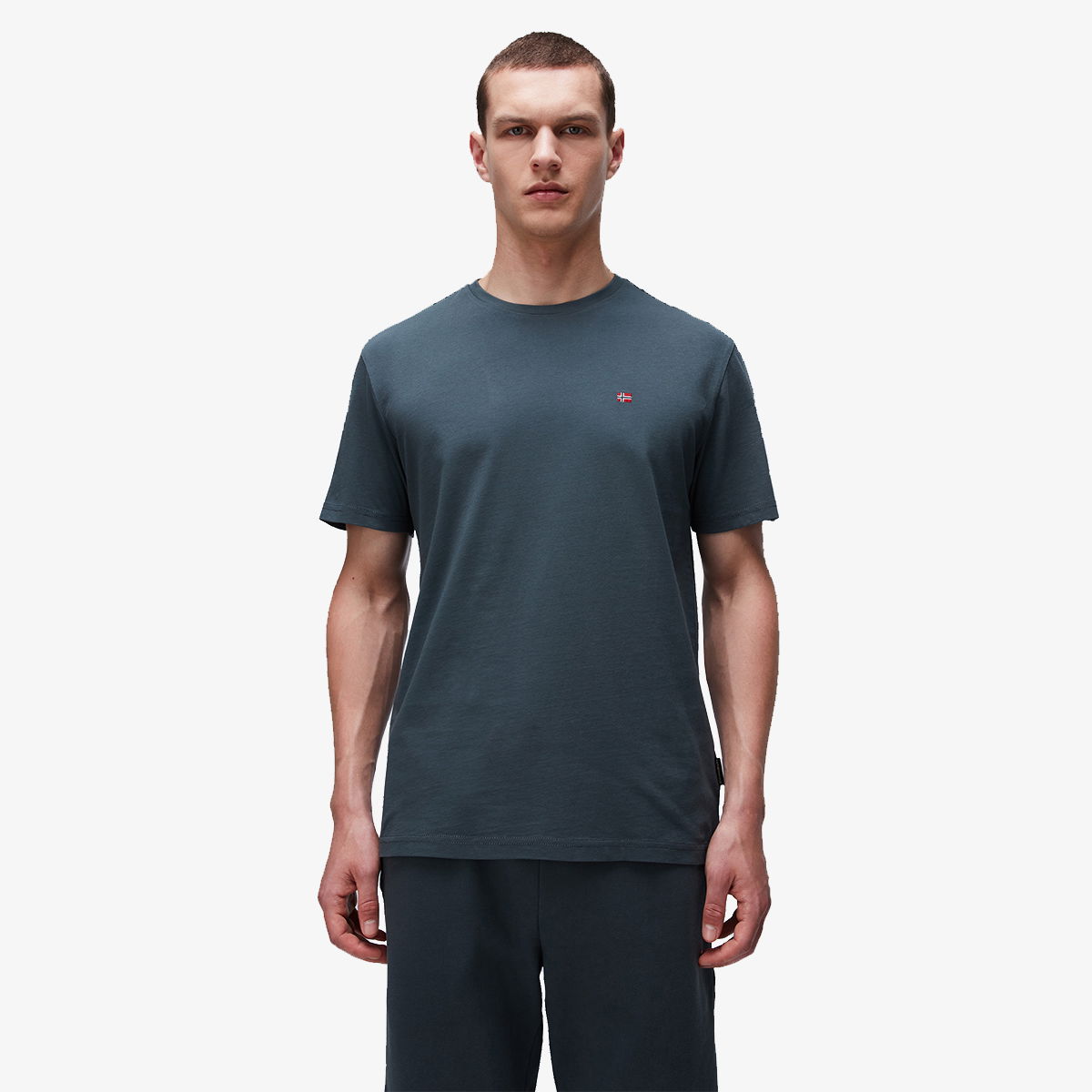 Tričko Napapijri Men's Green Crewneck T-Shirt Modrá | NP0A4H8DG1S1, 0