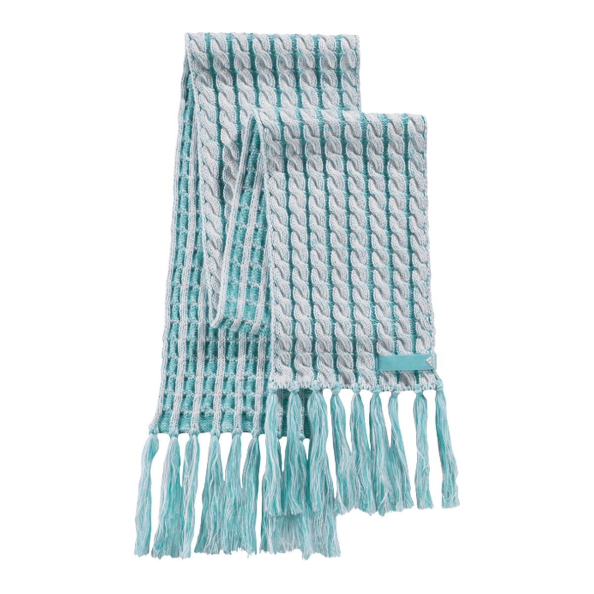 Šál adidas Originals Cable Knit Scarf Tyrkysová | M66547, 0