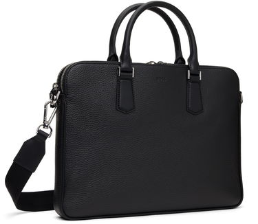 Kabelka BOSS BOSS Leather Briefcase Čierna | 50529302, 1