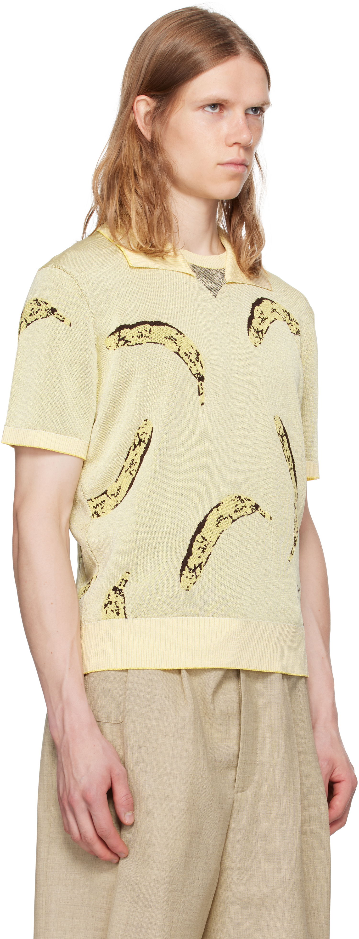Polo tričko Jacquemus Jacquemus La Croisière 'The Marino' Knit Polo Žltá | 25E255KN529-2025, 1