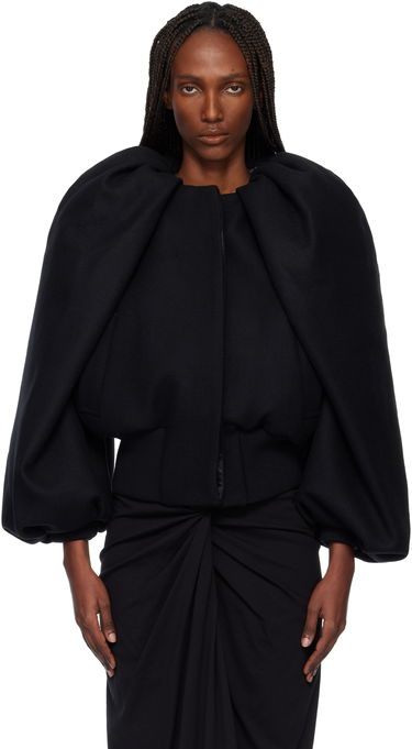 Bomber bunda Dries Van Noten Dries Van Noten Sculpted Sleeve Wool Bomber Jacket Čierna | 252-010525-2216, 0