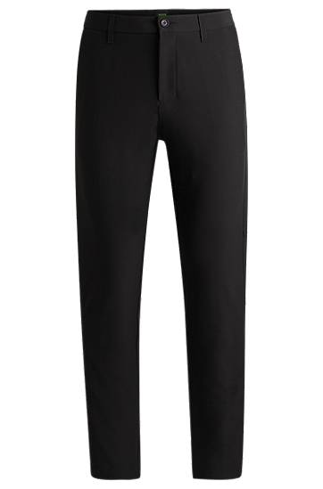 Nohavice BOSS Regular Fit Water-Repellent Stretch Trousers Čierna | 50495487, 0