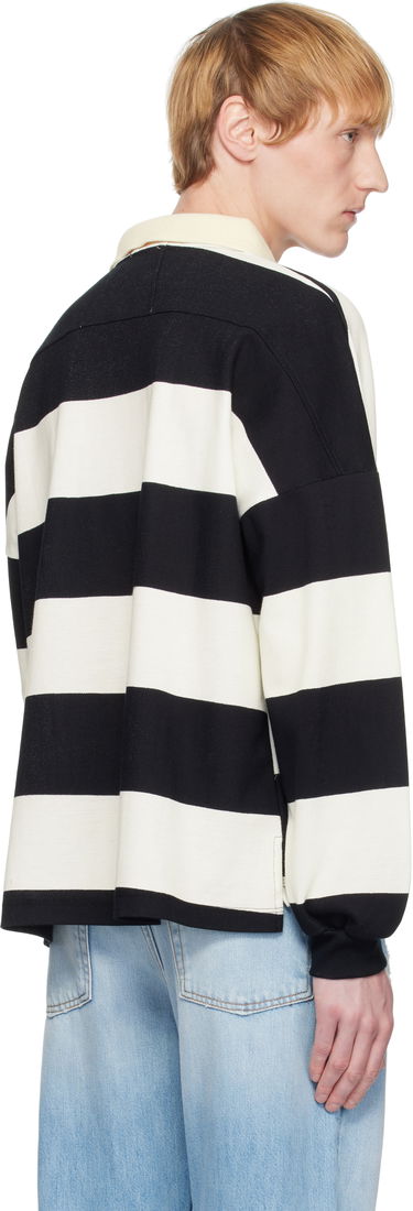 Polo tričko Rhude Rhude Striped Piqué Polo Čierna | RHSS25PO03012, 2