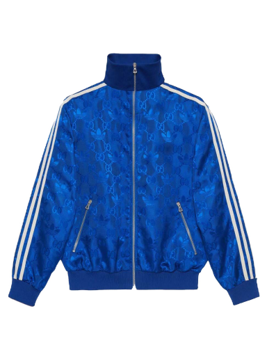 Bunda Gucci adidas x GG Trefoil Jacquard Jacket Modrá | 705756 ZAJFW 4153