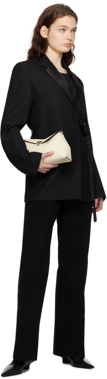 Bunda TOTEME TOTEME Satin-Lapel Wrap Blazer Čierna | 251-WRZ4728-FB0026, 4