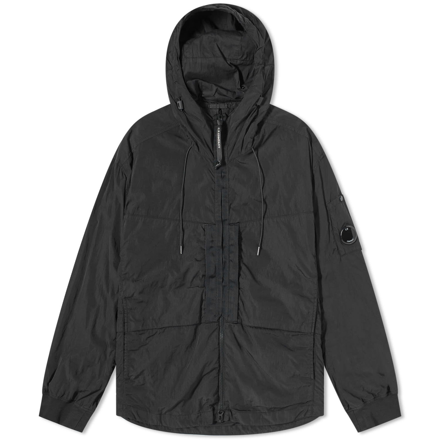 Košeľa C.P. Company Chrome-R Hooded Overshirt Čierna | 15CMOS024A-005904G-999, 0