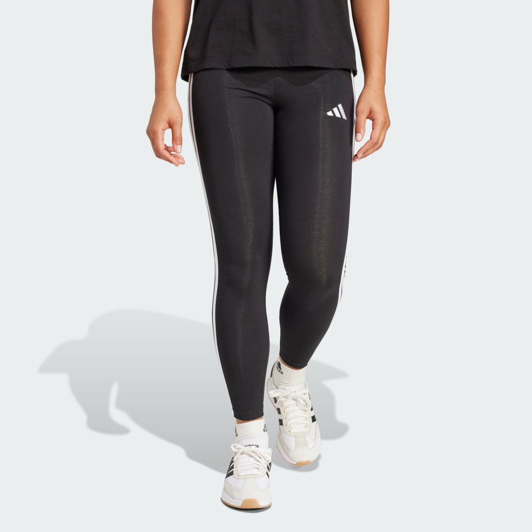 Legíny adidas Performance 3-Stripes Cotton Leggings Čierna | JE0072, 0