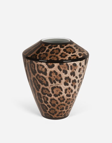 Home decor Dolce & Gabbana Large Leopard Print Amphora Porcelain Vase Rôznofarebný | TCC198TCAMWUL018, 1