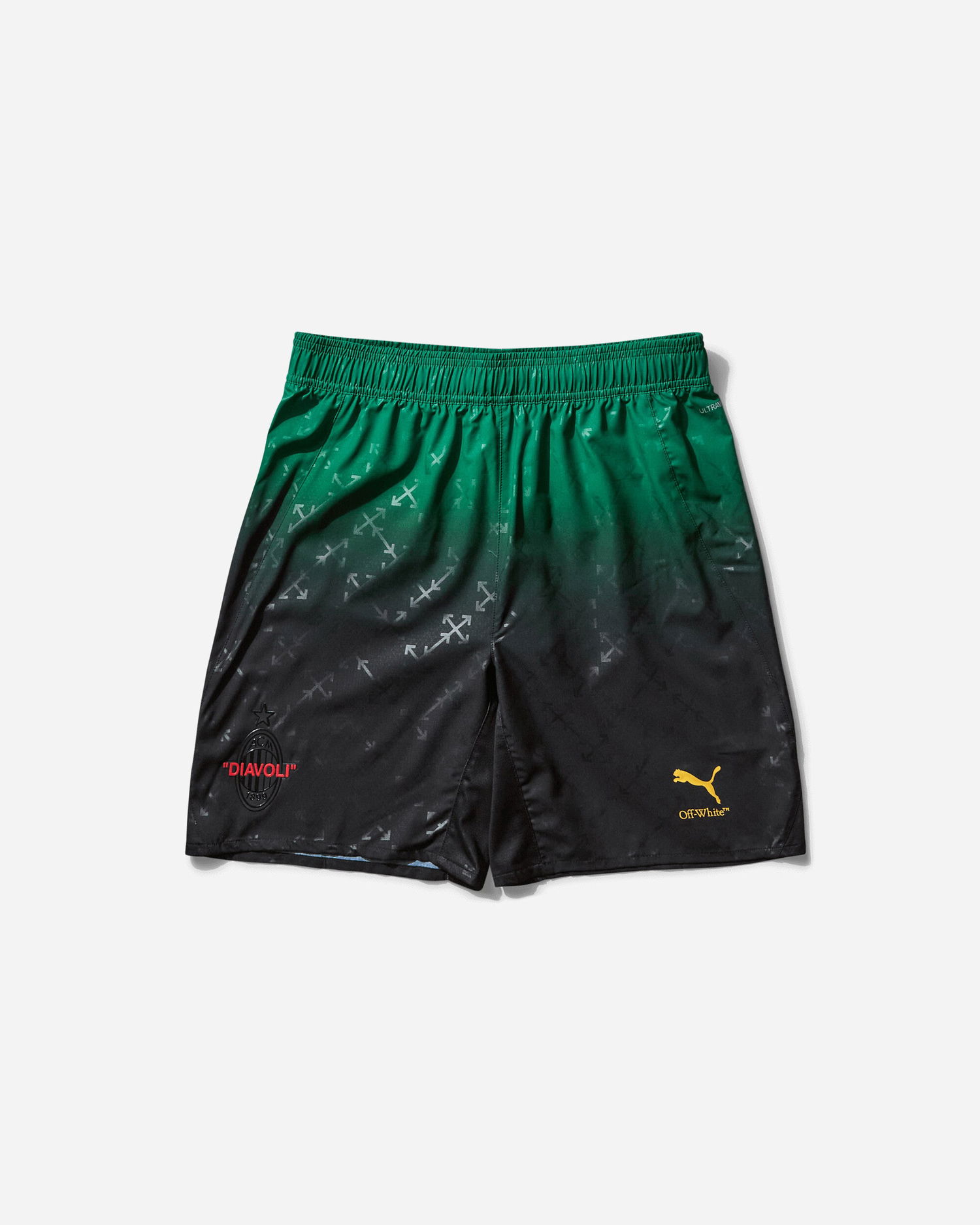 Šortky Puma AC Milan x Off-White Authentic Shorts Black / Power Green Zelené | 783002-01, 0