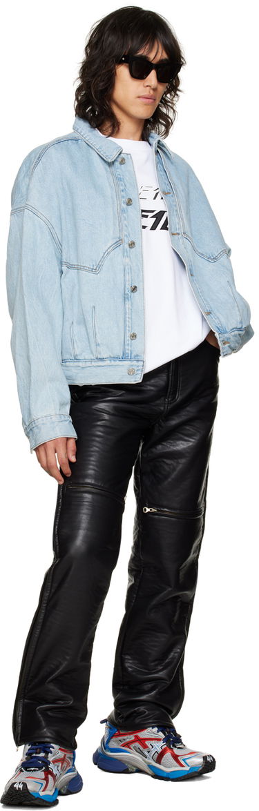 Bunda We11done Faded Denim Jacket Modrá | WD-DJ3-22-303-U-SKMP01QCTB, 3