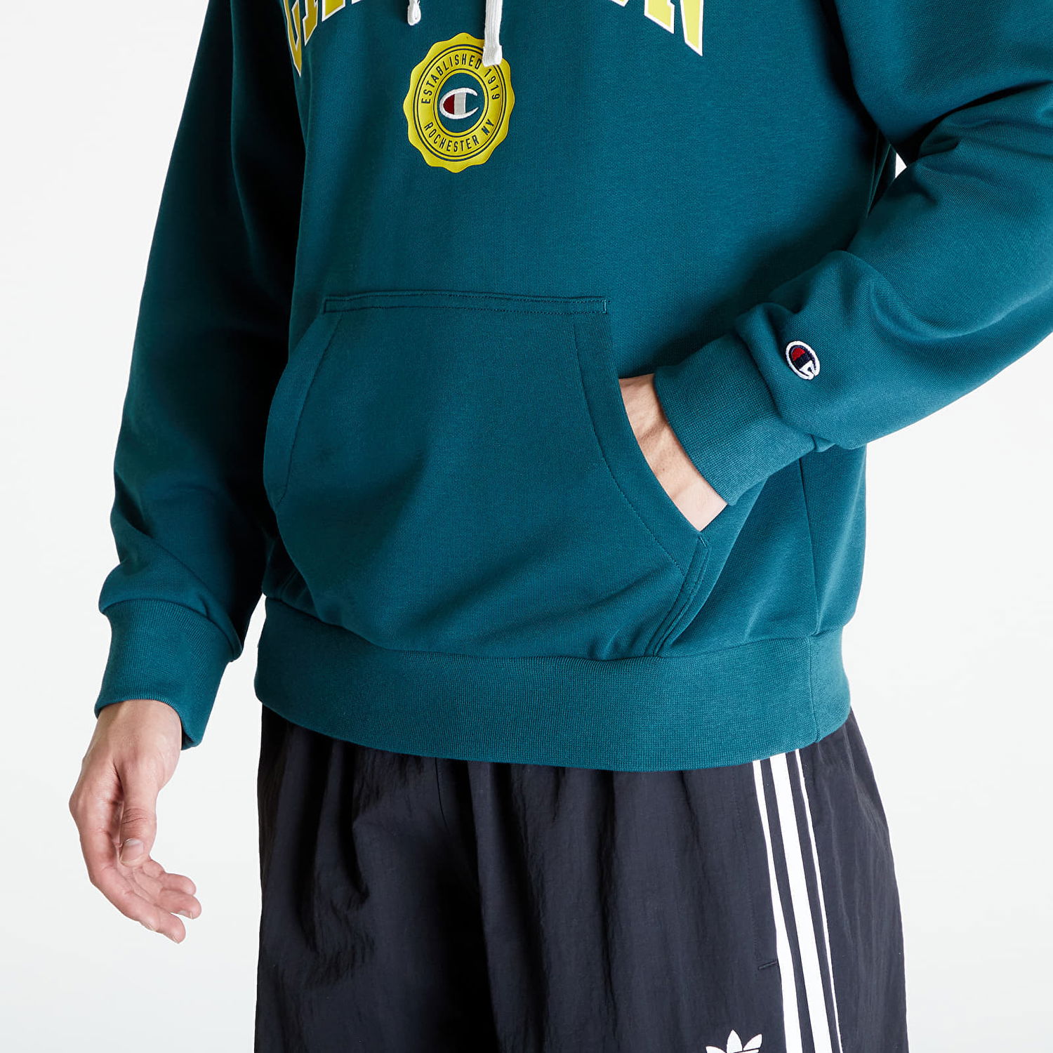 Mikina Champion Men's hoodie Hooded Sweatshirt Green Zelené | 219830 CHA GS549, 1