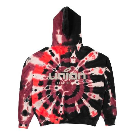 Mikina Fear of God Fear of God Essentials x Union LA Vintage Tie Dye Hoodie Červená | FOG-FW21-093