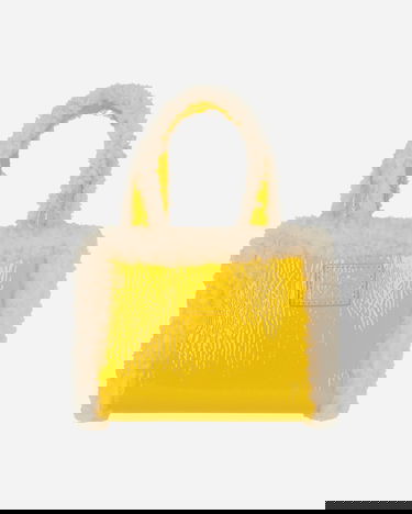 Tote bag UGG Telfar Small Crinkle Leather Shopper "Taxi" Žltá | 1155850 TAX, 3