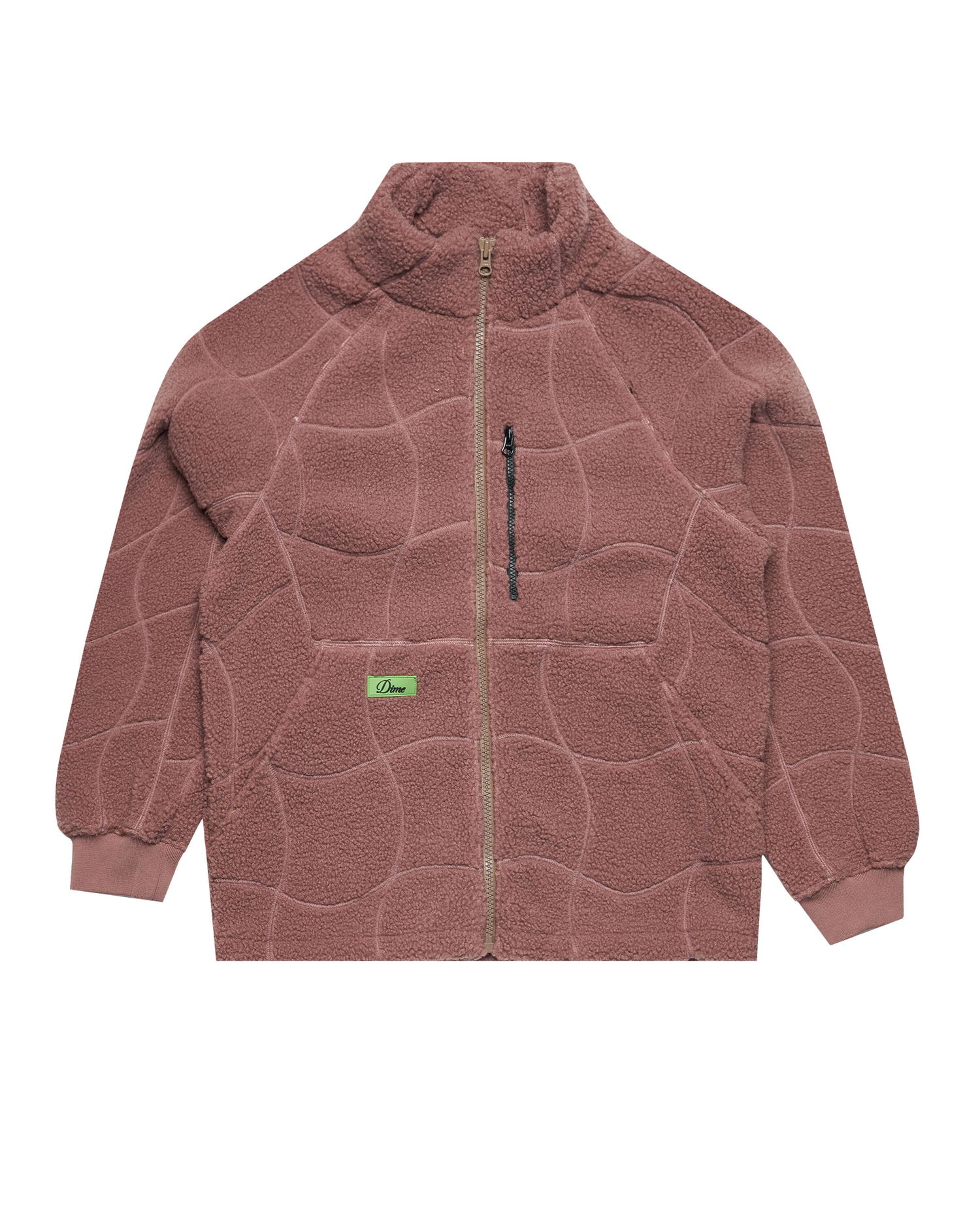 Bunda Dime Coverstich Sherpa Fleece Červená | DIMEFA245MAU, 0