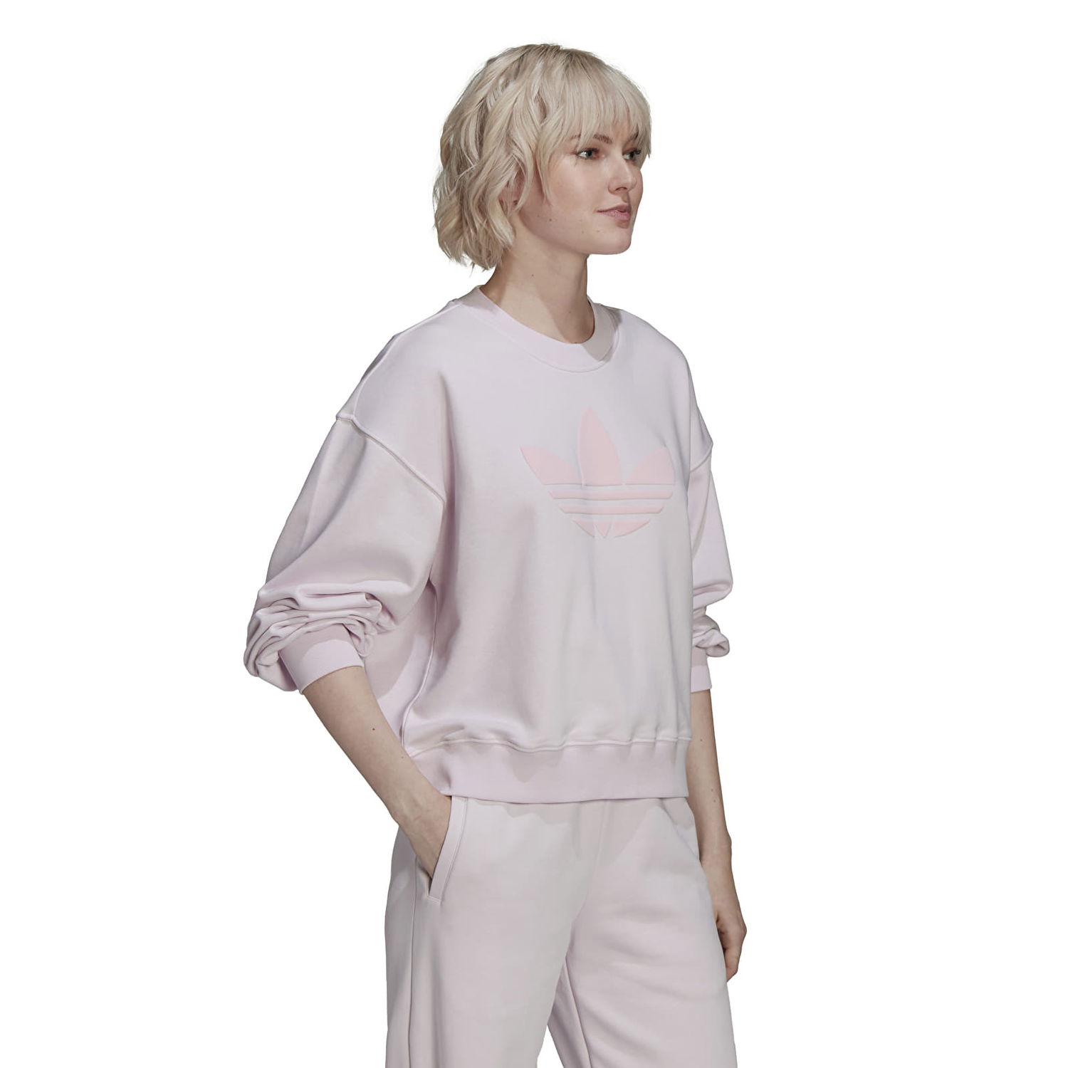Mikina adidas Originals Crewneck Ružová | HU1604, 1