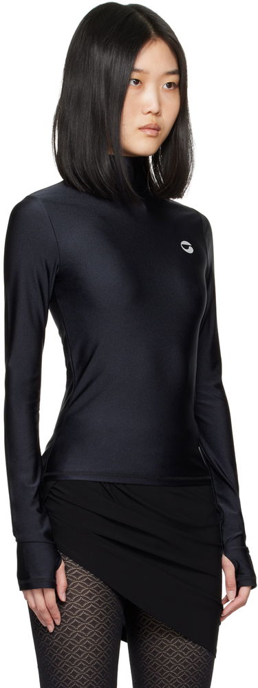 Tričko Coperni Tight High Neck Long Sleeve T-Shirt Čierna | COPJS20545, 1