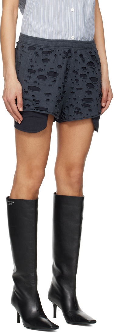 Šortky Acne Studios Acne Studios Distressed Shorts Šedá | BE0187-, 4