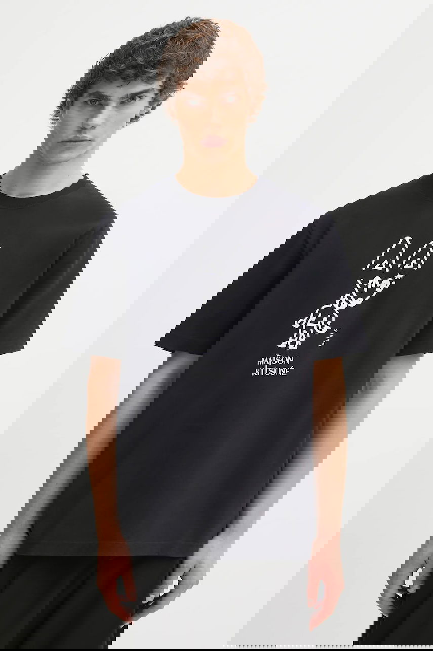 Tričko MAISON KITSUNÉ Party Fox Comfort Graphic T-Shirt Čierna | PM00116KJ7025, 0