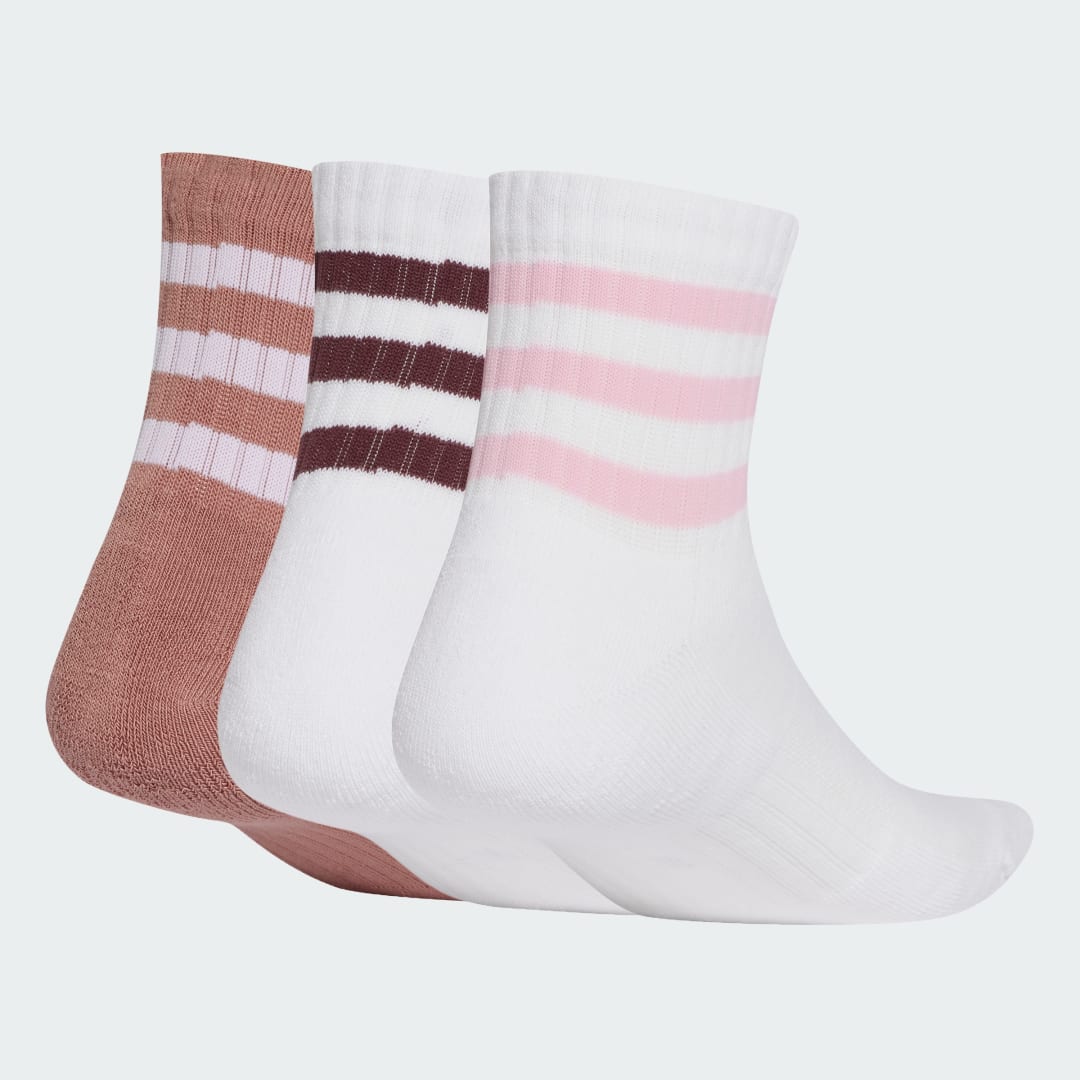 3-Stripes Cushioned Quarter Socks - 3 Pairs