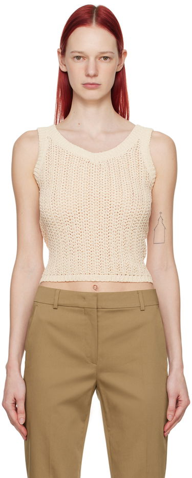 Sveter Max Mara Max Mara Women's Arrigo Knitted Tank Top Béžová | 2411361032600, 0