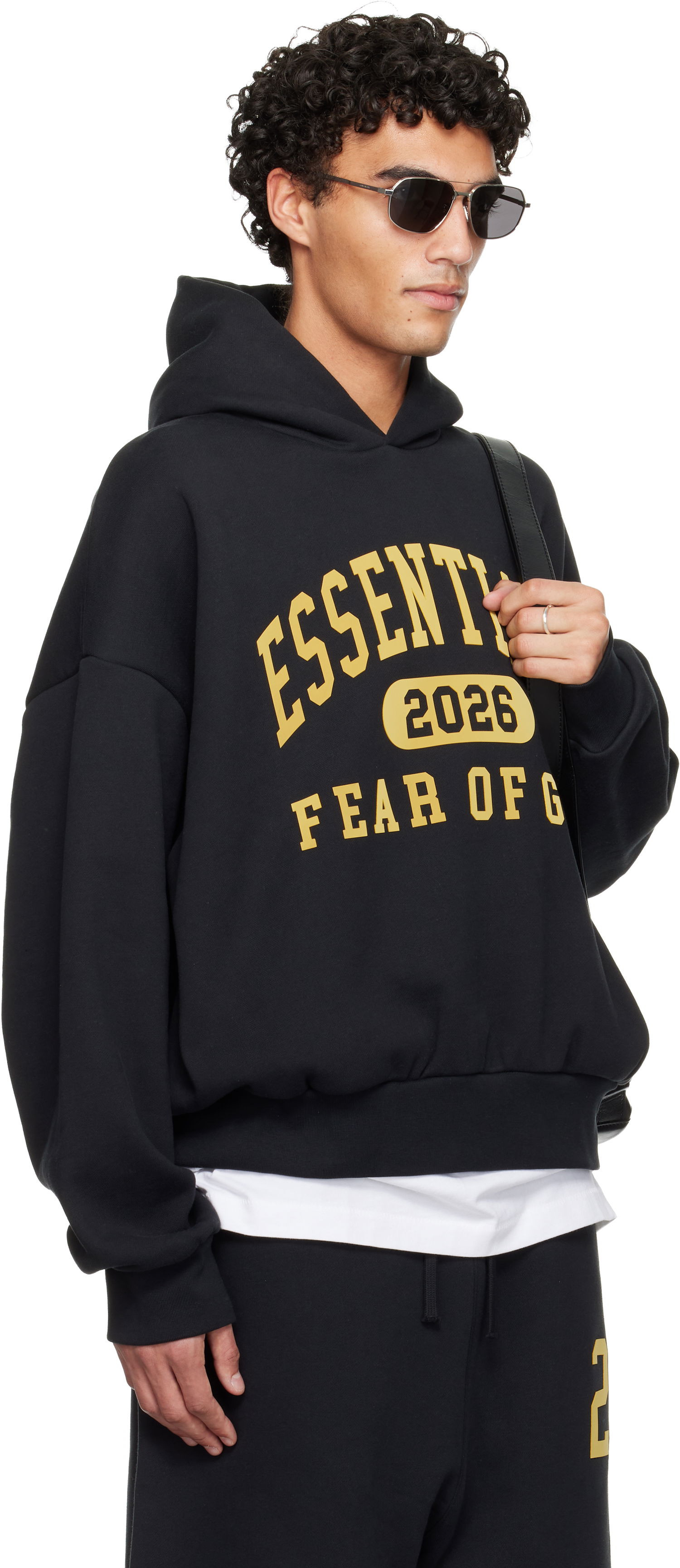 Mikina Fear of God ESSENTIALS Holiday Classic Collegiate Graphic Hoodie Čierna | 192HO256861F, 1
