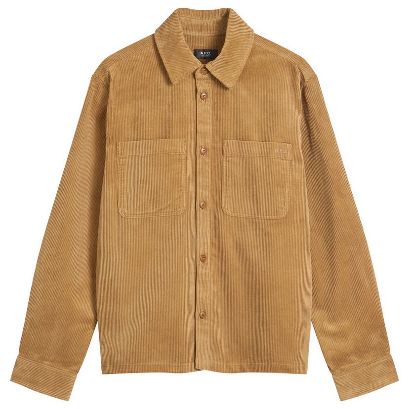 Košeľa A.P.C. A.P.C. Leon Corduroy Overshirt Hnedá | COHBB-H32019-CAA