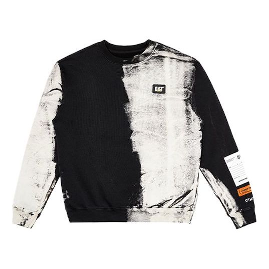 Mikina HERON PRESTON Heron Preston x Caterpillar Co-branded Paint Splatter Sweatshirt Čierna | HMBA014F20JER0091201
