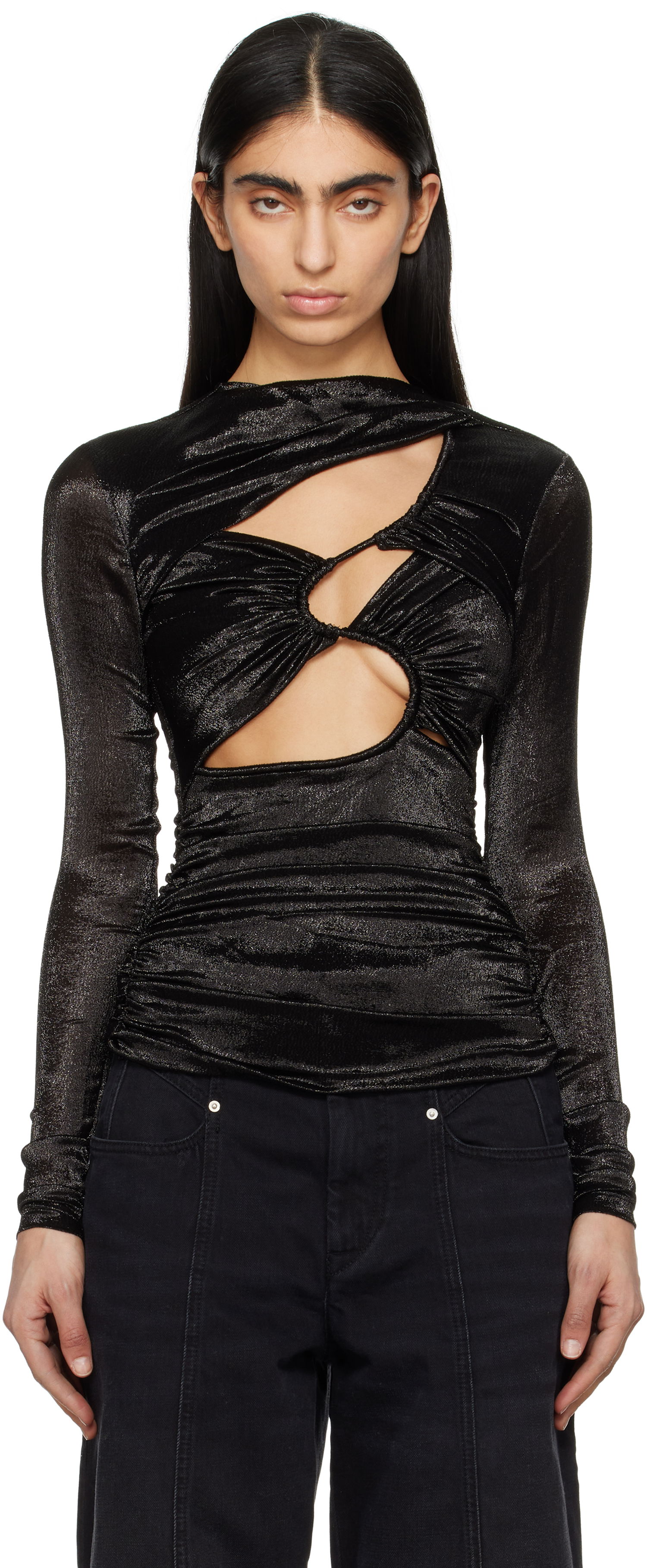 Košeľa ISABEL MARANT Isabel Marant Rose Cutout Top Čierna | HT0598FA-C1J13I, 0