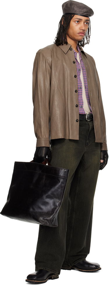 Rukavice OUR LEGACY Our Legacy Hang Loose Leather Gloves Čierna | A2258HBL, 2