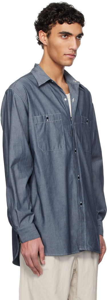 Košeľa NANAMICA nanamica Regular Collar Chambray Shirt Modrá | S25SG111U, 1