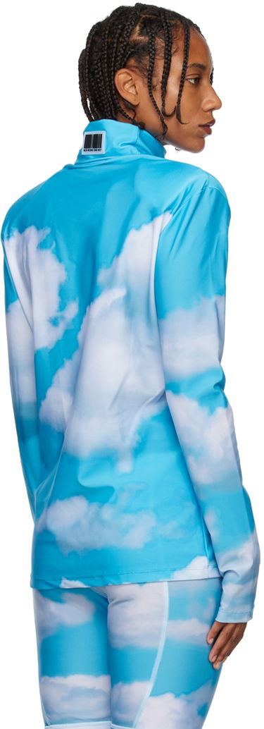 Sveter VETEMENTS VTMNTS Turtleneck Clouds Print Modrá | VL14TO300S, 2